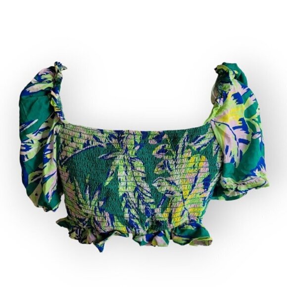 Revolve Maaji Green Front Tie Crop Top, Size L, Eco-Friendly - Picture 5 of 14